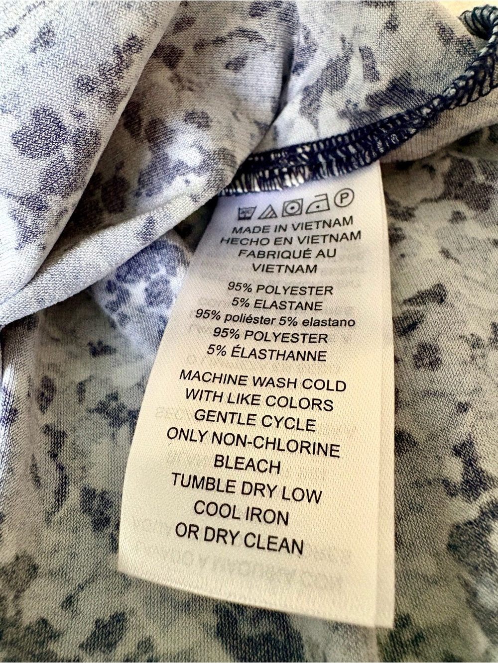 NWT Michael Michael Kors Blue Floral Tie Neck Blouse M - Picture 9 of 11